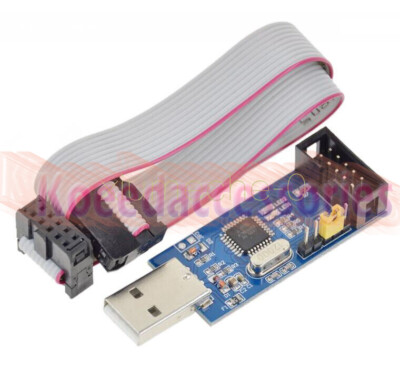 USBASP USBISP AVR Programmer Adapter 10 Pin Cable USB ATMEGA8 ATMEGA128 Arduino.