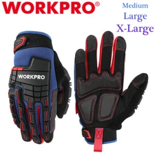 WORKPRO M/L/XL Heavy Duty Work Gloves Synthetic Leather Impact Working Gloves US