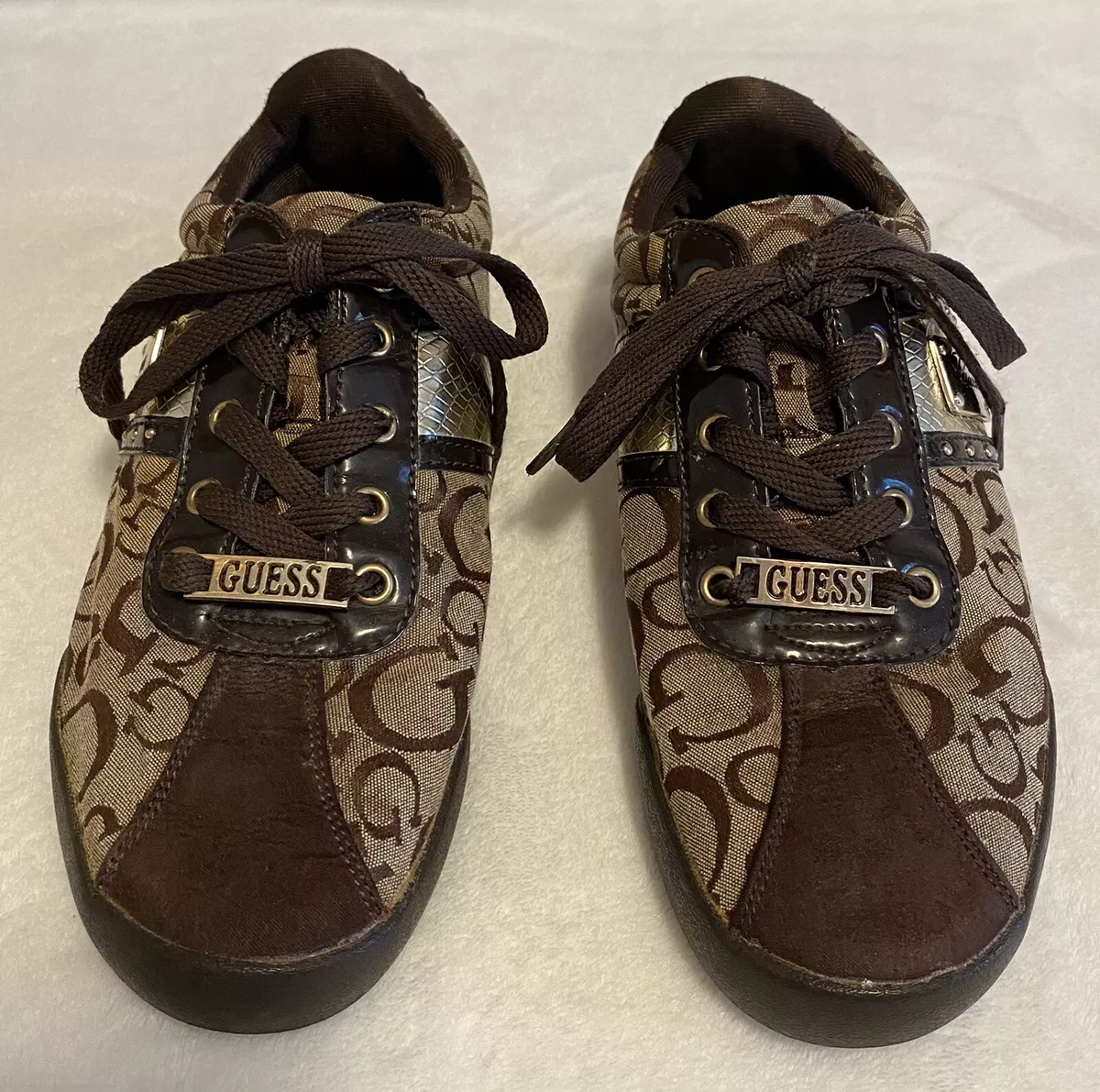 Womens Guess Salerno Sneaker Runners Shoes Print New | eBay