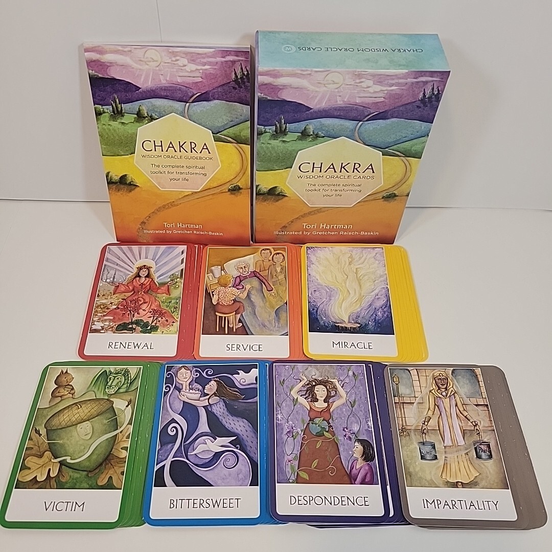 Chakra Wisdom Oracle Cards - Complete 49 Card Deck and Workbook