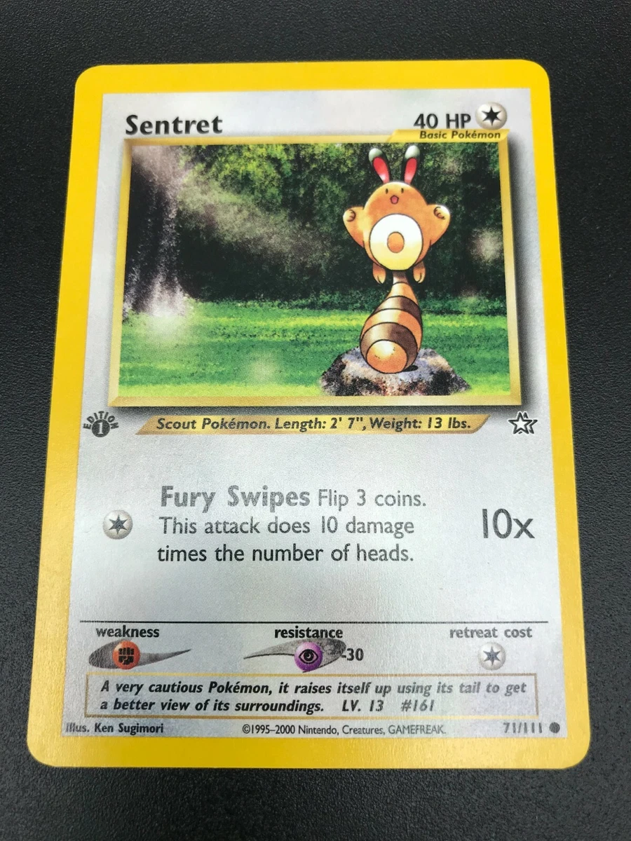 Sentret 1st Edition Common 71/111 Neo Genesis Pokemon TCG Card NM 2000 |  eBay