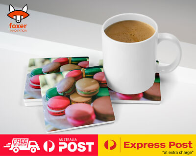 COASTER COFFEE DRINKING MAT|SWEET COLORFUL MACARON BISCUIT #1