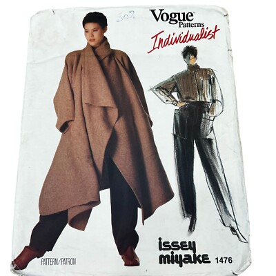 Vintage Vogue Patterns Individualist 1476 Issey Miyake Coat/Shirt/Pants 14