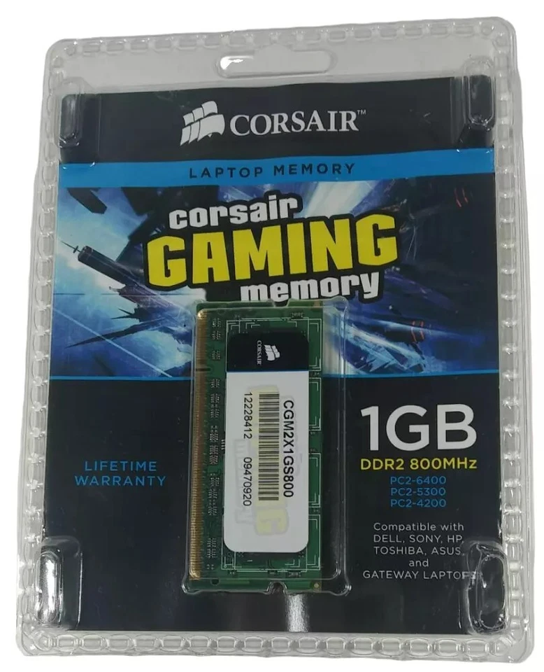 Corsair CGM2X1GS800 1GB Laptop Gaming DDR2 Memory - Image 2 of 4