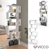 Raumteiler Regal BüCherregal Standregal Hochregal Wandregal Levio Weiß Vicco