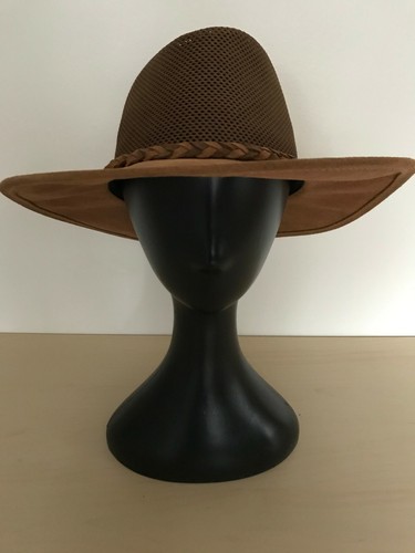 Henschel Men's Brown Mesh Wide Brim 