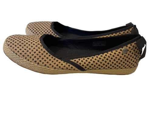 UGG Polka Dot Bow Indah Burlap Slip On Flats Shoes Women's size 8.5 - Picture 4 of 10