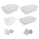 MICROWAVE REUSABLE FOOD CONTAINERS AND LIDS  PLASTIC FOOD SAFE ANY SIZE