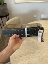 Harbinger 6" Padded Leather Weight Lifting Belt SZ Large