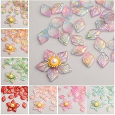 20pcs 10x14mm Flower Petal Shape Crystal Lampwork Glass Loose Pendants Beads lot