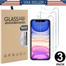 3X Tempered Glass Screen Protector For iPhone 15 14 13 12 11 Pro Max X XS XR 8 7