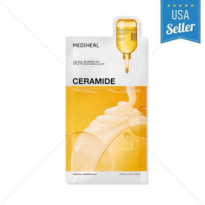 MEDIHEAL Ceramide Essential Mask Moisture Barrier Mask, 1 | 4 | 10 I K-Beauty
