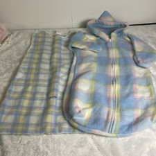 Vintage 80s Lot of 2 Wearable Blankets 0-6 Month Winter Bunting  Buckle In