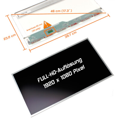 17,3'' LED Display matt passend für MSI GT72 6QD DOMINATOR Full-HD 1920x1080