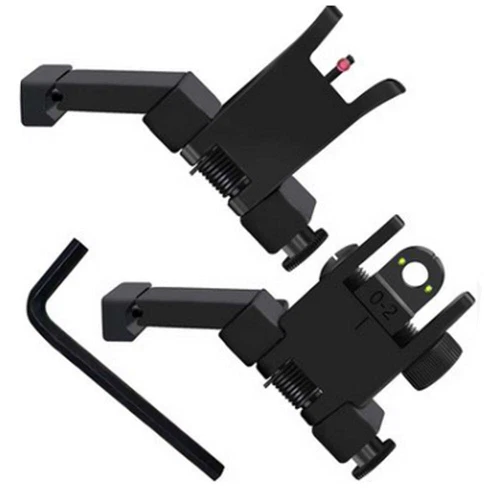 21mm Iron Sights 45 Grad Fiber Optics Offset Flip-Up Front and Rear Sights - Bild 5 von 15