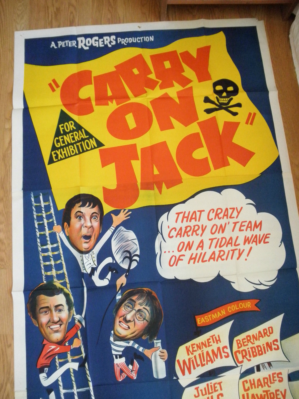 CARRY ON JACK HUGE ORIGINAL 1963 CINEMA 3 SHEET MOVIE POSTER 40 X 79
