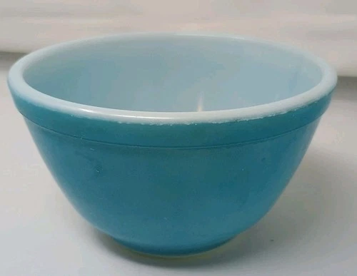 Vintage PYREX #401 Primary Blue Nesting Mixing Bowl 1940 Not Numbered TM REG