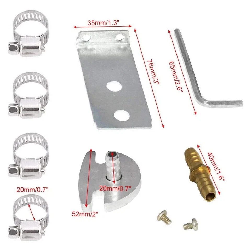 Универсальный черный регулируемый регулятор давления топлива + датчик + комплект фитингов алюминий - Изображение 4 из 4