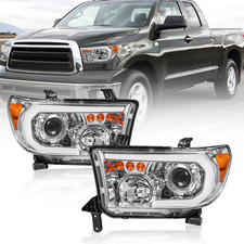Projectors Headlight Assembly Chrome Headlights with LED Drl/Projector Low Beam