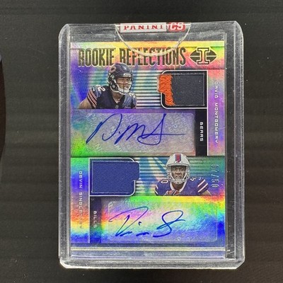 David Montgomery Devin Singletary 7/50 2019 Panini Illusions Rookie Reflections