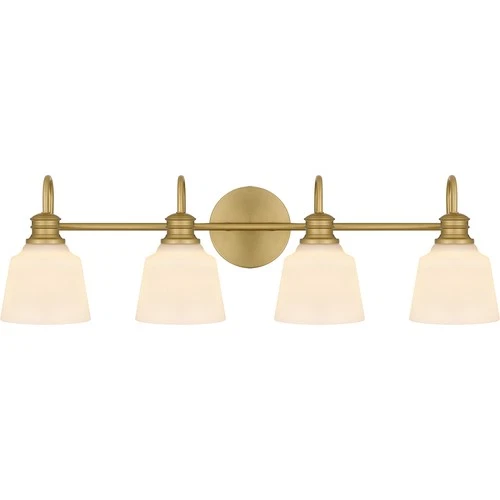 Quoizel HIN8630 Hinton 4 Light 31"W Bathroom Vanity Light - Brass - Picture 1 of 3