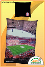 Bettwäsche FC Bayern München Baumwolle Allianz Arena FCB  Gr.135x200cm NEU