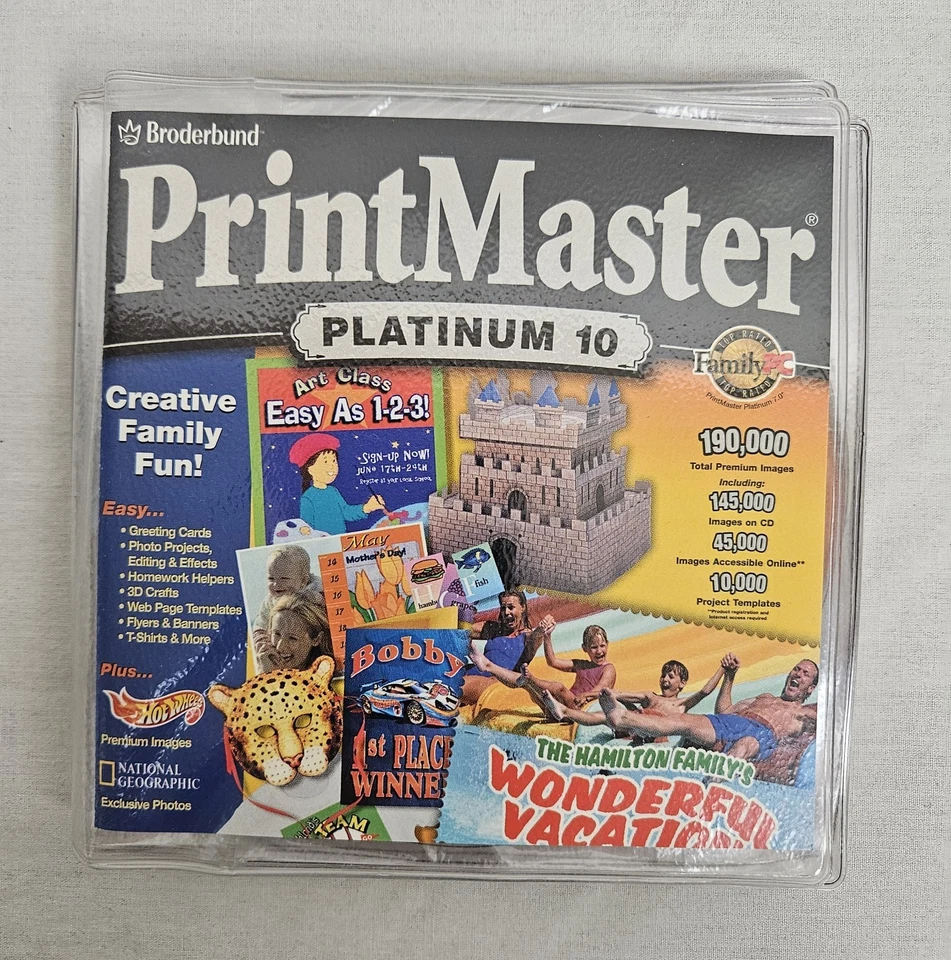 BRODERBUND Publishing Software (9) CDs: PRINTMASTER PLATINUM 10 - Win95/98/2000 - Image 2 of 4