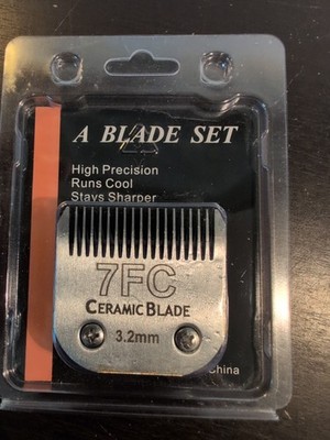 A 7FC Ceramic Blade Set Pet Baraber Clippers 3.2mm For Wahl Oster Moser Thrive