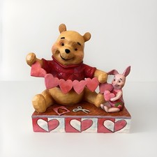 Disney Traditions Enesco Jim Shore Winnie the Pooh & Piglet Handmade Valentines