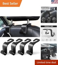 Durable 360-Degree Car Seat Headrest Hooks - Organizer for Bags  Umbrellas