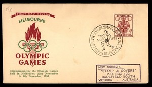 Mayfairstamps Australia FDC 1956 Melbourne Olympic games First Day Cover aaz_335