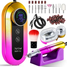 45000RPM Professional Nail Drill Kit, Nail Polishing Machine Includes Polishing