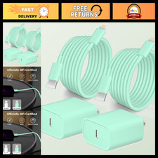 10FT Type C Charger 2 Pack 20W USB C Charger Block with Fast Charging Cable for