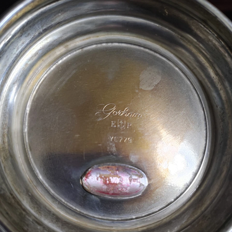Vintage Gorham Silver Electro Plate Bowl YC779 6.5" por 3" Foto 4 de 4
