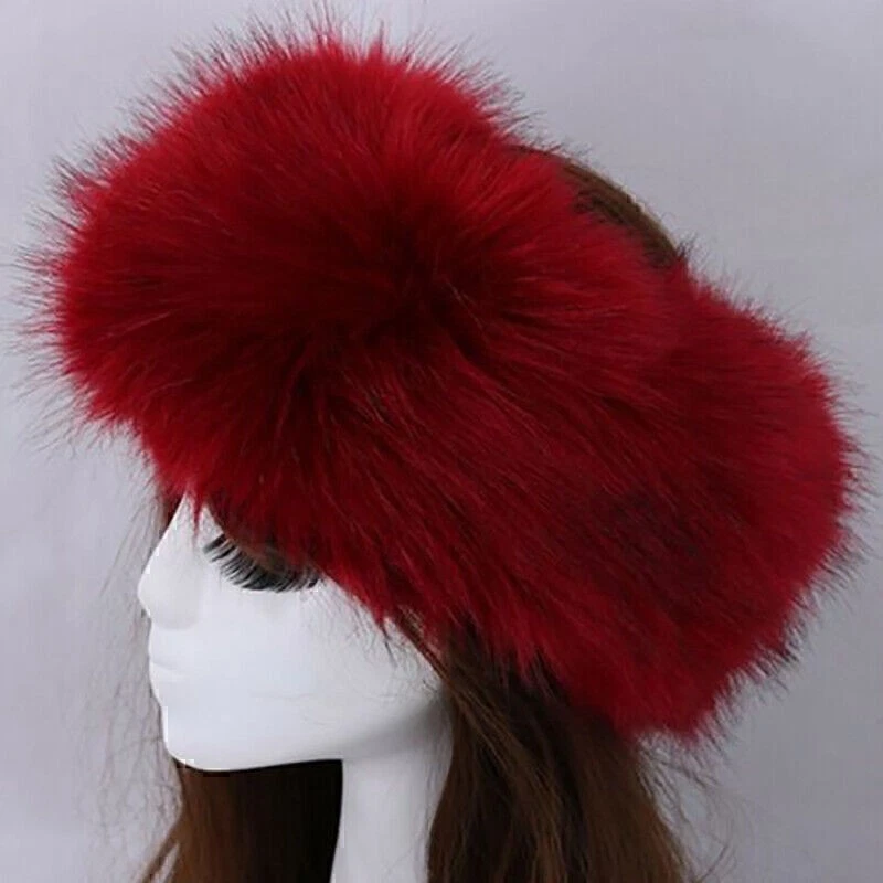 Ladies Soft Fluffy Faux Fur Russian Cossack Womens Warm Winter Hat Headbands Cap - Image 2 of 4