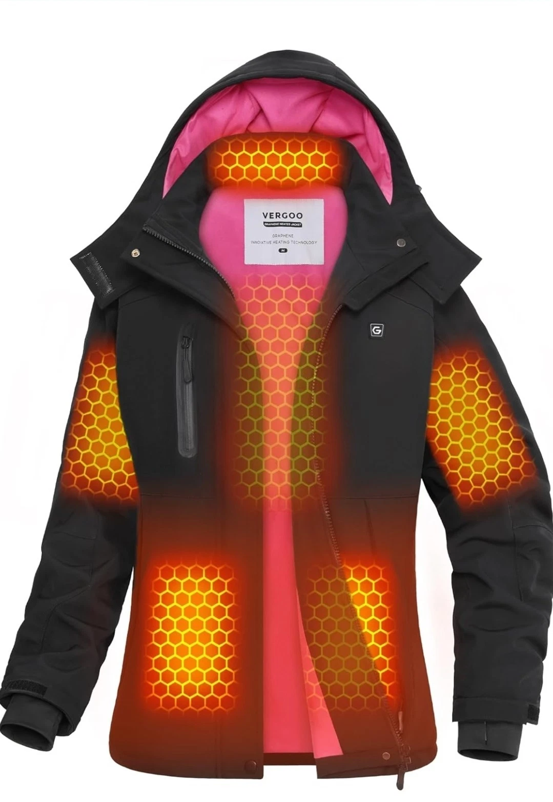 VERGOO Graphene Heated Waterproof Jackets for Women Size L