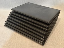 Lot of 8 Black Standard Thin DVD Replacement Cases