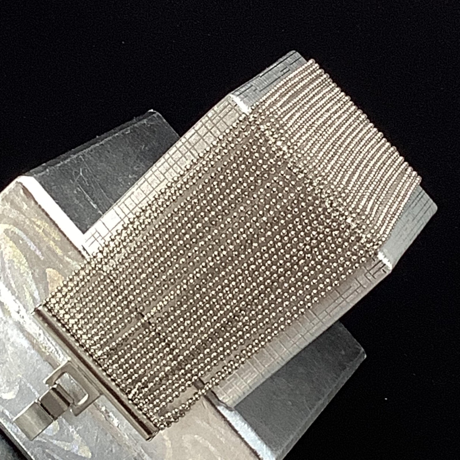 Simulated Liquid Silver Multi Strand Ball Bead Ch… - image 17