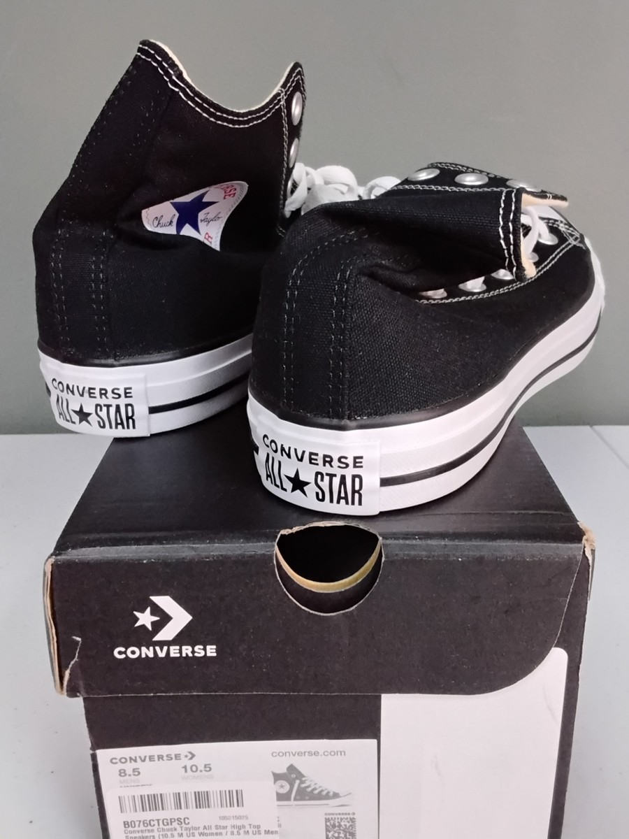 Size 8.5 - Converse Chuck Taylor All Star High Black for