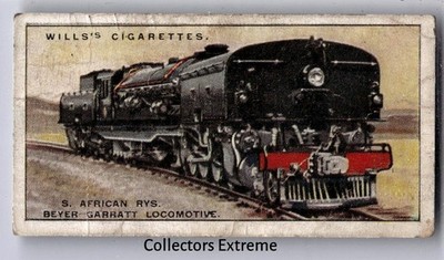 1930 Wills's Railway Locomotives Tobacco Card #24 S. African Rys. Beyer Garratt