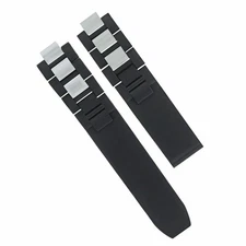 20MM SILICONE RUBBER STRAP BAND FOR CARTIER MUST 21 CHRONOSCAPH 2824 AUTOSCAPH