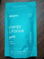 NeuroGum Energy & Focus Gum (90 Count Bag, Wintergreen) | 40mg Natural Caffeine