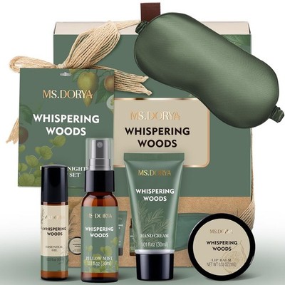 Valentines Day Gifts for Women - 5 Piece Self Care Gift Set with Sleep Mask, Pil