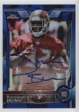 2015 Topps Chrome Rookies Blue Refractor 1/50 Dominique Brown #179 Auto 0f8