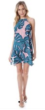 Show Me Your Mumu Byron Dress Size Medium Palms Away Pink & Green RET $150; EUC!