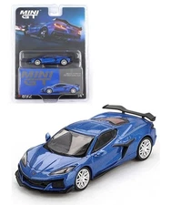 MINI GT 2023 CHEVROLET CORVETTE Z06 1:64 BLUE DIECAST MODEL CAR MGT00892-P11