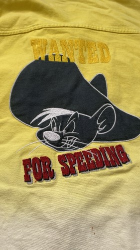 Iceberg History Men's XXL Vintage Jacket White Yellow Ombré Looney Tunes Speedy - Picture 6 of 9