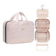 Hanging Travel Toiletry Bag for Women with Leakproof Compartment Makeup Kit