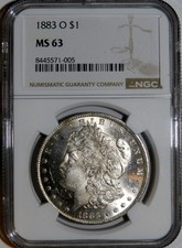 1883 O Morgan Silver Dollar NGC MS-63. Nicely Toned & Just Graded!