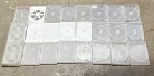 Lot of 24 Plastic DVD/CD Cases - Clear  White, Various Multiple Disc Cases